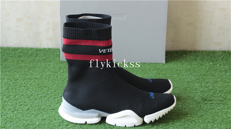 Vetement x Reebok Sock Trainer Dropping Black Red